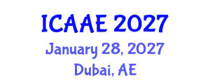 International Conference on Aeronautical and Astronautical Engineering (ICAAE) January 28, 2027 - Dubai, United Arab Emirates