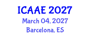 International Conference on Aeronautical and Astronautical Engineering (ICAAE) March 04, 2027 - Barcelona, Spain