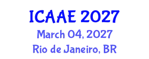 International Conference on Aeronautical and Astronautical Engineering (ICAAE) March 04, 2027 - Rio de Janeiro, Brazil