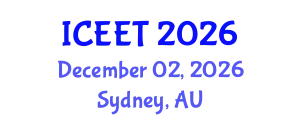 International Conference on Electrical Engineering and Technology (ICEET) December 02, 2026 - Sydney, Australia
