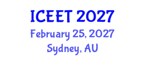 International Conference on Electrical Engineering and Technology (ICEET) February 25, 2027 - Sydney, Australia