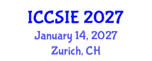 International Conference on Computer Science and Information Engineering (ICCSIE) January 14, 2027 - Zurich, Switzerland
