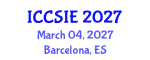 International Conference on Computer Science and Information Engineering (ICCSIE) March 04, 2027 - Barcelona, Spain