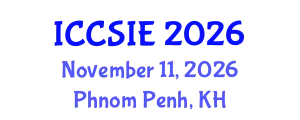 International Conference on Computer Science and Information Engineering (ICCSIE) November 11, 2026 - Phnom Penh, Cambodia