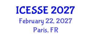 International Conference on Environmental Systems Science and Engineering (ICESSE) February 22, 2027 - Paris, France