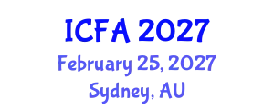 International Conference on Finance and Accounting (ICFA) February 25, 2027 - Sydney, Australia