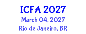 International Conference on Finance and Accounting (ICFA) March 04, 2027 - Rio de Janeiro, Brazil