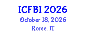 International Conference on Finance, Banking and Insurance (ICFBI) October 18, 2026 - Rome, Italy