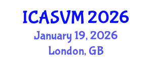 International Conference on Animal Science and Veterinary Medicine (ICASVM) January 19, 2026 - London, United Kingdom