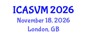 International Conference on Animal Science and Veterinary Medicine (ICASVM) November 18, 2026 - London, United Kingdom