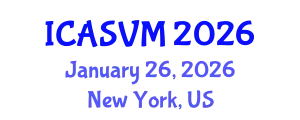 International Conference on Animal Science and Veterinary Medicine (ICASVM) January 26, 2026 - New York, United States