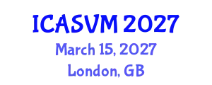 International Conference on Animal Science and Veterinary Medicine (ICASVM) March 15, 2027 - London, United Kingdom