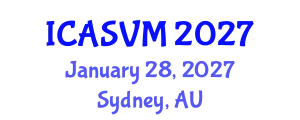 International Conference on Animal Science and Veterinary Medicine (ICASVM) January 28, 2027 - Sydney, Australia