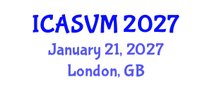 International Conference on Animal Science and Veterinary Medicine (ICASVM) January 21, 2027 - London, United Kingdom