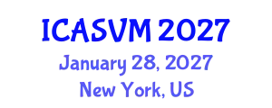 International Conference on Animal Science and Veterinary Medicine (ICASVM) January 28, 2027 - New York, United States