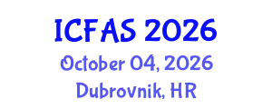 International Conference on Fisheries and Aquatic Sciences (ICFAS) October 04, 2026 - Dubrovnik, Croatia
