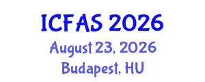 International Conference on Fisheries and Aquatic Sciences (ICFAS) August 23, 2026 - Budapest, Hungary