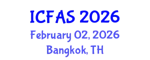 International Conference on Fisheries and Aquatic Sciences (ICFAS) February 02, 2026 - Bangkok, Thailand