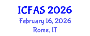 International Conference on Fisheries and Aquatic Sciences (ICFAS) February 16, 2026 - Rome, Italy