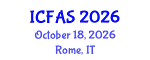 International Conference on Fisheries and Aquatic Sciences (ICFAS) October 18, 2026 - Rome, Italy