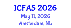 International Conference on Fisheries and Aquatic Sciences (ICFAS) May 11, 2026 - Amsterdam, Netherlands