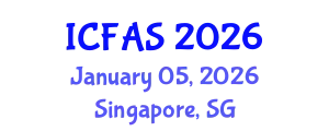 International Conference on Fisheries and Aquatic Sciences (ICFAS) January 05, 2026 - Singapore, Singapore