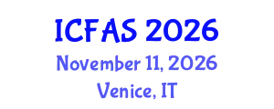 International Conference on Fisheries and Aquatic Sciences (ICFAS) November 11, 2026 - Venice, Italy