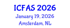 International Conference on Fisheries and Aquatic Sciences (ICFAS) January 19, 2026 - Amsterdam, Netherlands
