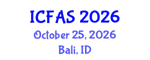 International Conference on Fisheries and Aquatic Sciences (ICFAS) October 25, 2026 - Bali, Indonesia