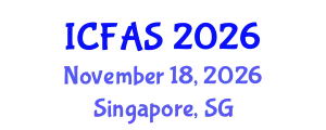 International Conference on Fisheries and Aquatic Sciences (ICFAS) November 18, 2026 - Singapore, Singapore