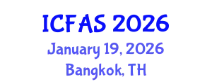 International Conference on Fisheries and Aquatic Sciences (ICFAS) January 19, 2026 - Bangkok, Thailand