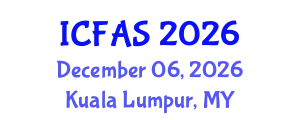 International Conference on Fisheries and Aquatic Sciences (ICFAS) December 06, 2026 - Kuala Lumpur, Malaysia