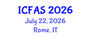 International Conference on Fisheries and Aquatic Sciences (ICFAS) July 22, 2026 - Rome, Italy