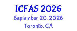 International Conference on Fisheries and Aquatic Sciences (ICFAS) September 20, 2026 - Toronto, Canada