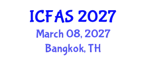 International Conference on Fisheries and Aquatic Sciences (ICFAS) March 08, 2027 - Bangkok, Thailand