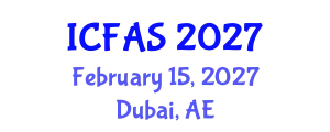 International Conference on Fisheries and Aquatic Sciences (ICFAS) February 15, 2027 - Dubai, United Arab Emirates