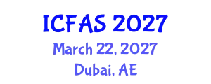 International Conference on Fisheries and Aquatic Sciences (ICFAS) March 22, 2027 - Dubai, United Arab Emirates