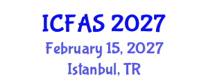International Conference on Fisheries and Aquatic Sciences (ICFAS) February 15, 2027 - Istanbul, Turkey