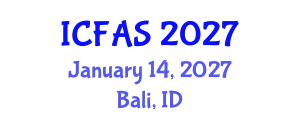International Conference on Fisheries and Aquatic Sciences (ICFAS) January 14, 2027 - Bali, Indonesia