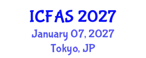 International Conference on Fisheries and Aquatic Sciences (ICFAS) January 07, 2027 - Tokyo, Japan