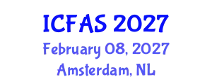 International Conference on Fisheries and Aquatic Sciences (ICFAS) February 08, 2027 - Amsterdam, Netherlands