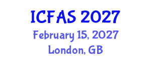 International Conference on Fisheries and Aquatic Sciences (ICFAS) February 15, 2027 - London, United Kingdom