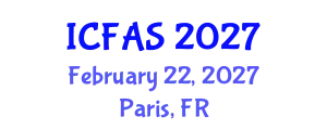 International Conference on Fisheries and Aquatic Sciences (ICFAS) February 22, 2027 - Paris, France