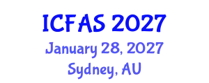 International Conference on Fisheries and Aquatic Sciences (ICFAS) January 28, 2027 - Sydney, Australia