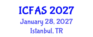 International Conference on Fisheries and Aquatic Sciences (ICFAS) January 28, 2027 - Istanbul, Turkey