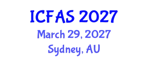 International Conference on Fisheries and Aquatic Sciences (ICFAS) March 29, 2027 - Sydney, Australia