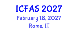 International Conference on Fisheries and Aquatic Sciences (ICFAS) February 18, 2027 - Rome, Italy