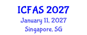 International Conference on Fisheries and Aquatic Sciences (ICFAS) January 11, 2027 - Singapore, Singapore