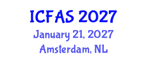 International Conference on Fisheries and Aquatic Sciences (ICFAS) January 21, 2027 - Amsterdam, Netherlands