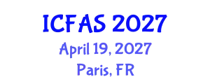 International Conference on Fisheries and Aquatic Sciences (ICFAS) April 19, 2027 - Paris, France